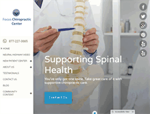 Tablet Screenshot of focuschiropracticcenter.com